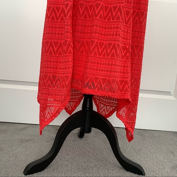 2X Faded Glory Laser Cut Watermelon Pink Dress - Picture 3 of 4